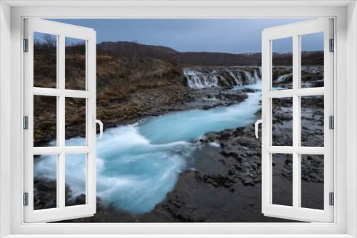 Fototapeta Naklejka Na Ścianę Okno 3D - Famous Bruarfoss waterfall rapids in the south of Iceland
