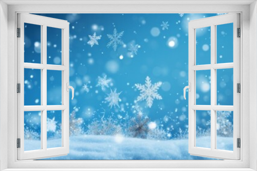 Snowflake banner background. Christmas festive winter decoration. Holiday season greeting card
