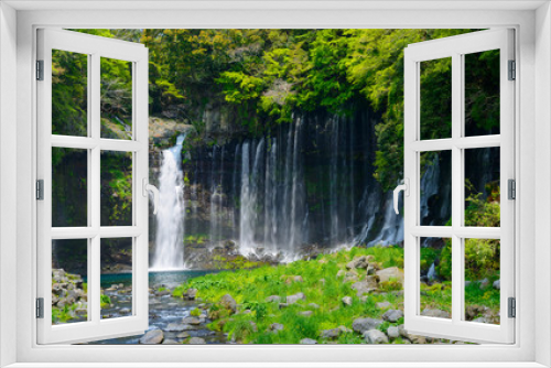 Fototapeta Naklejka Na Ścianę Okno 3D - Shiraito Falls in Fujinomiya, Shizuoka, Japan