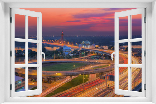 Fototapeta Naklejka Na Ścianę Okno 3D - Nonthaburi bridge in Bangkok