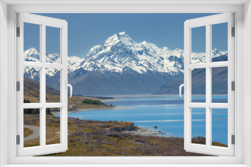 Fototapeta Naklejka Na Ścianę Okno 3D - Peter's Lookout, lake pukaki, mount cook, neuseeland