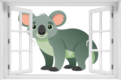 Fototapeta Naklejka Na Ścianę Okno 3D - koala-standing-side-view-on-white-background-vecto .eps