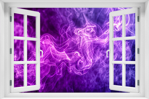 Abstract Smoke Motion, Colorful Design with Curves and Space Background