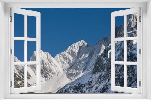 Breathtaking view of snowy mountains in the Tatra mountains