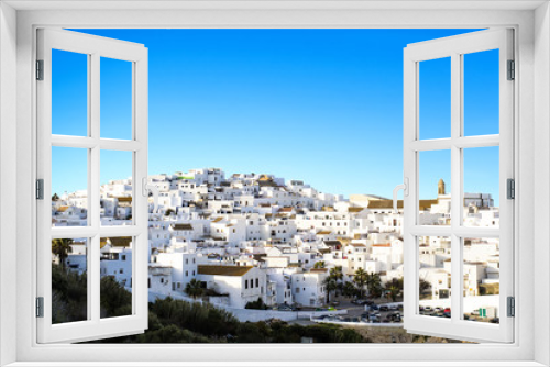 Fototapeta Naklejka Na Ścianę Okno 3D - Landscape of a white town, Vejer de la Frontera in Andalusia, Sp