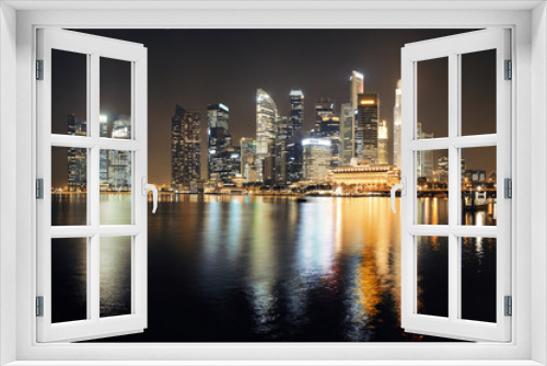 Fototapeta Naklejka Na Ścianę Okno 3D - Singapore skyline