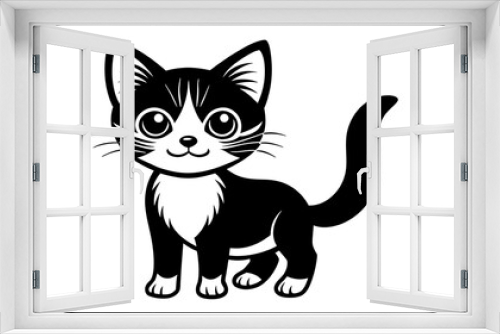 Fototapeta Naklejka Na Ścianę Okno 3D - Adorably Irresistible Exploring the World of Cute Cats vector Illustration