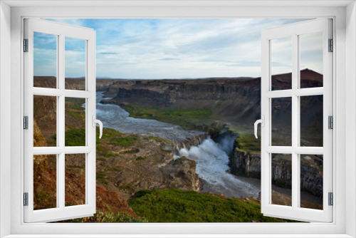 Fototapeta Naklejka Na Ścianę Okno 3D - Dettifoss Waterfall in Iceland from above