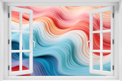 Abstract fluid pastel color waves background with colorful gradients and smooth texture. Wavy lines wallpaper. Generative AI