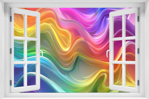 abstract background with colorful 3d waves wallpaper