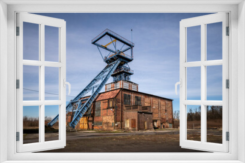 Fototapeta Naklejka Na Ścianę Okno 3D - Old, Historic, Abandoned Coal Mines of Silesia, Poland; Europe's Industrial Heritage and Cultural Landmarks