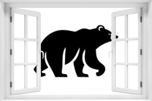 Fototapeta Naklejka Na Ścianę Okno 3D - black and white bear vector. bear logo design template