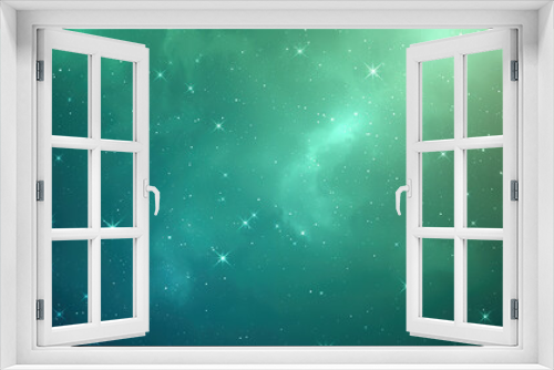 green background with stars