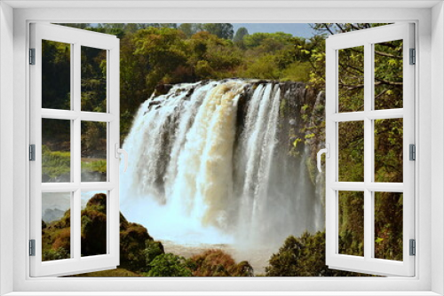 Fototapeta Naklejka Na Ścianę Okno 3D - The Blue Nile Falls are waterfalls located in Ethiopia. Known as Tis Issat or Tissisat in Amharic, they are located in the first part of the river, about 30 km from the town of Bahir Dar and Lake Tana