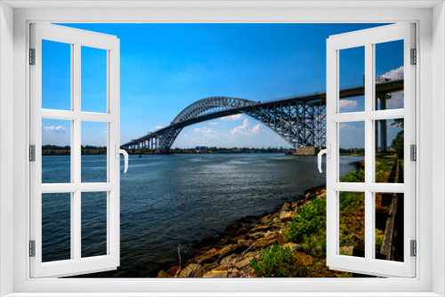 Fototapeta Naklejka Na Ścianę Okno 3D - Bayonne Bridge
