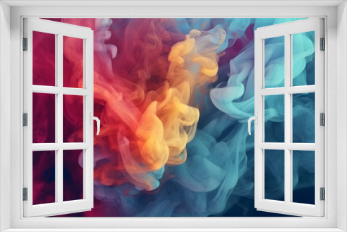 Digital powder color smoke abstract graphic poster web page PPT background