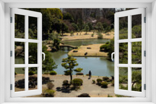 Fototapeta Naklejka Na Ścianę Okno 3D - Tokyo Rikugien park in spring
