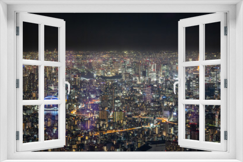 Fototapeta Naklejka Na Ścianę Okno 3D - Tokyo Skyline at night