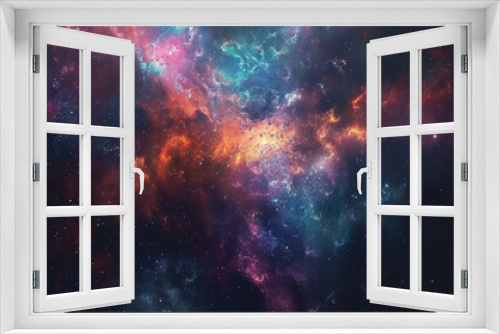 Fototapeta Naklejka Na Ścianę Okno 3D - Nebula and galaxies in space. Abstract cosmos galaxy background