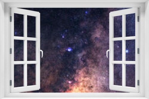Fototapeta Naklejka Na Ścianę Okno 3D - Milky Way colorful starry skies
