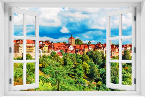 Fototapeta Naklejka Na Ścianę Okno 3D - Panorama of Rothenburg ob der Tauber, Germany
