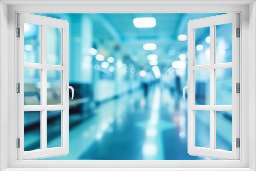 Blurred Hospital Interior, Abstract Medical Background with Soft Focus
