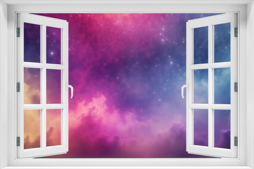 Abstract colorful space galaxy banner with fog used for artwork, party flyers, posters, banners, brochures