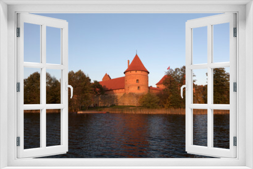 Lithuania Trakai Castle on a sunny spring day