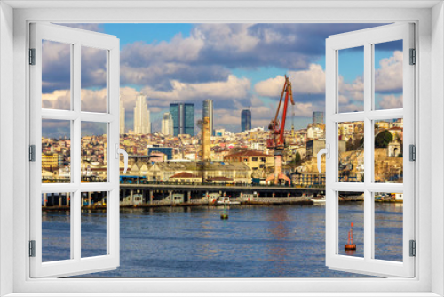 Fototapeta Naklejka Na Ścianę Okno 3D - View of Istanbul and the Ataturk bridge - Turkey