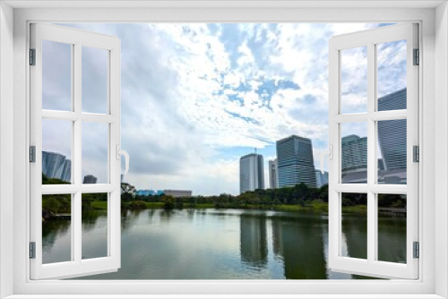 Fototapeta Naklejka Na Ścianę Okno 3D - hama-rikyu gardens, these former imperial and shogunate gardens are a lesser-known oasis in the middle of the metropolis
