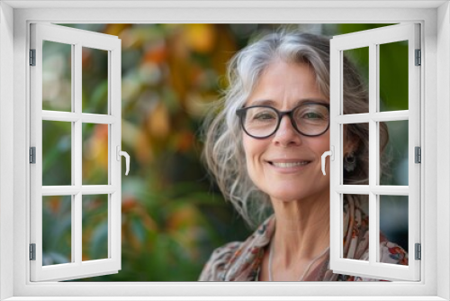 Portrait of gorgeous middle aged woman