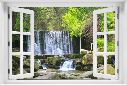 Fototapeta Naklejka Na Ścianę Okno 3D - Dziki Wodospad
