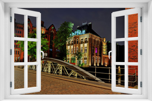 Fototapeta Naklejka Na Ścianę Okno 3D - Speicherstadt in Hamburg