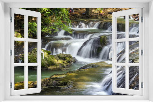 Fototapeta Naklejka Na Ścianę Okno 3D - Muak Lek Waterfall