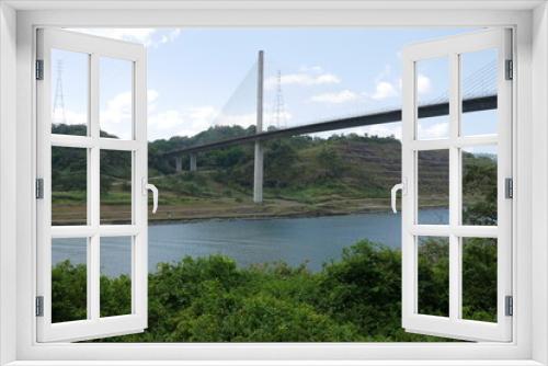 Fototapeta Naklejka Na Ścianę Okno 3D - Jahrhundertbrücke über den Panamakanal in Panama
