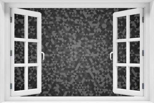 Fototapeta Naklejka Na Ścianę Okno 3D - 	
Abstract geometric wall tile and metal cube background triangle wallpaper. Gray and black polygonal background. Seamless geometric pattern square shapes low polygon backdrop background.