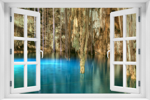 Fototapeta Naklejka Na Ścianę Okno 3D - Cenote Xkenken