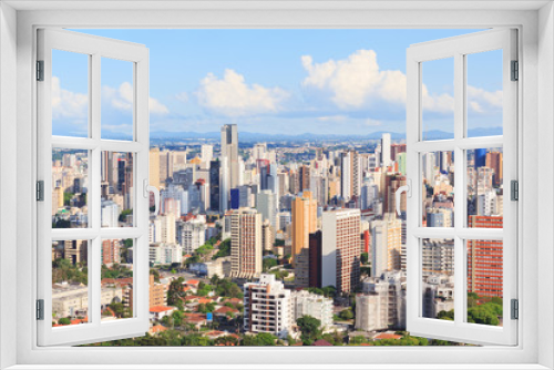 Fototapeta Naklejka Na Ścianę Okno 3D - City center, buildings, hotels, Curitiba, Parana, Brazil