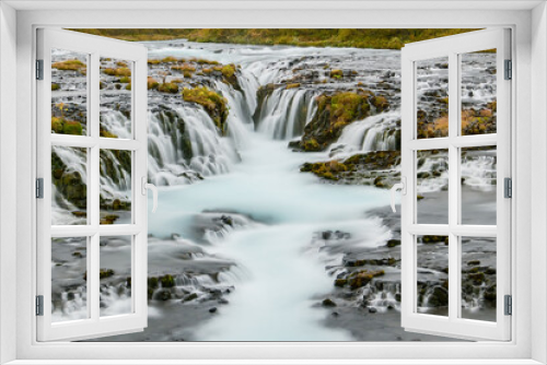 Fototapeta Naklejka Na Ścianę Okno 3D - Small Bruarfoss waterfall in Iceland