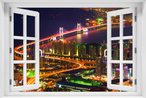 Fototapeta Naklejka Na Ścianę Okno 3D - GwangAn Bridge and Haeundae in Busan,Korea
