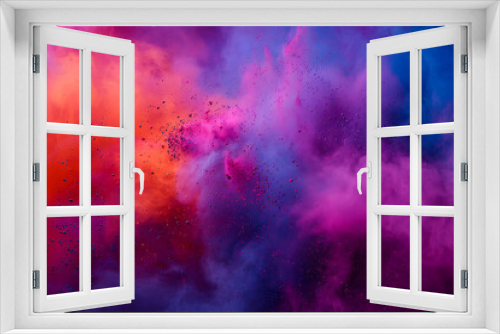 Vibrant color explosion background radiates energy and creativity, perfect for dynamic designs and artistic concepts.