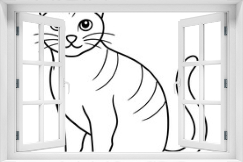 Fototapeta Naklejka Na Ścianę Okno 3D - cat vector illustration.
