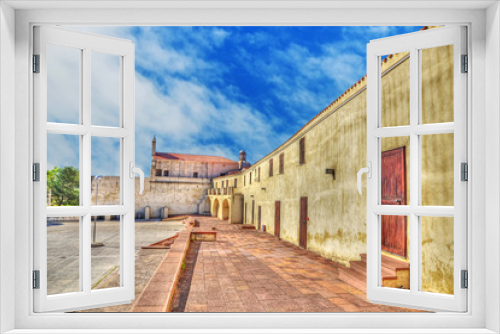 Fototapeta Naklejka Na Ścianę Okno 3D - square in Valverde sanctuary, Sardinia