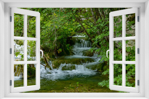 Fototapeta Naklejka Na Ścianę Okno 3D - .Beautiful landscape in the Plitvice Lakes National Park in Croatia. Natural Waterfalls. Natural wonders