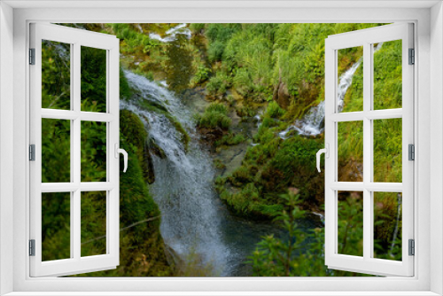 Fototapeta Naklejka Na Ścianę Okno 3D - Beautiful landscape in the Plitvice Lakes National Park in Croatia. Natural Waterfalls. Natural wonders
