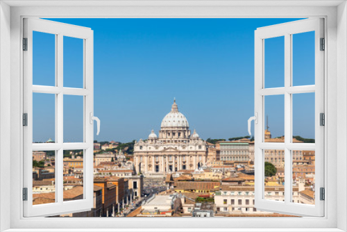 Fototapeta Naklejka Na Ścianę Okno 3D - View of the St Peter's Basilica and Vatican city