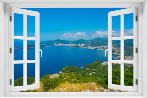 Fototapeta Naklejka Na Ścianę Okno 3D - Panorama view of Budva and Adriatic coast in montenegro