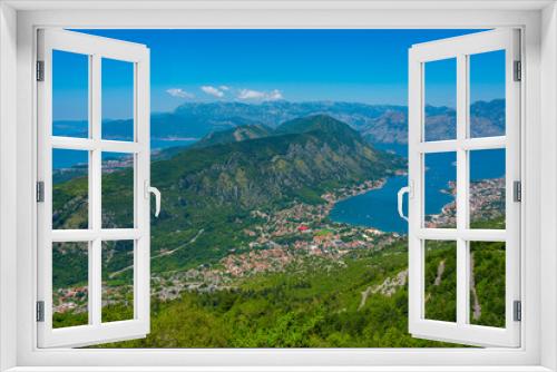 Panorama of Boka Kotorska bay in Montenegro