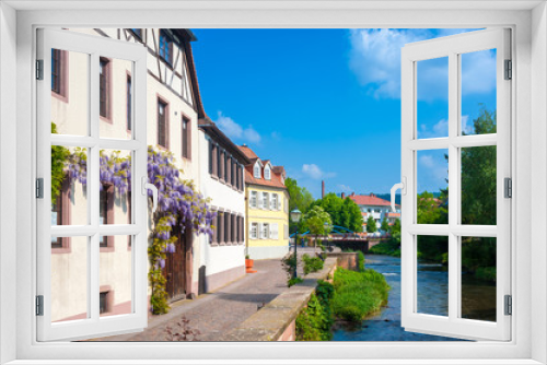 Fototapeta Naklejka Na Ścianę Okno 3D - Altstadt mit Fluss Alb, Ettlingen