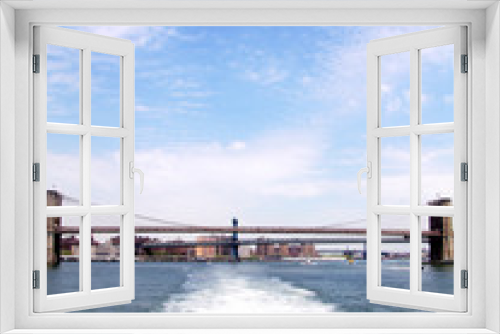 Fototapeta Naklejka Na Ścianę Okno 3D - brooklynbridge über dem eastriver